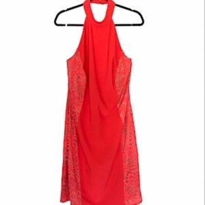 Teeze Me Coral High Neck Dress size 14